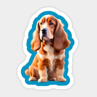 Canine Elegance: Cozy Cocker Companions Sticker